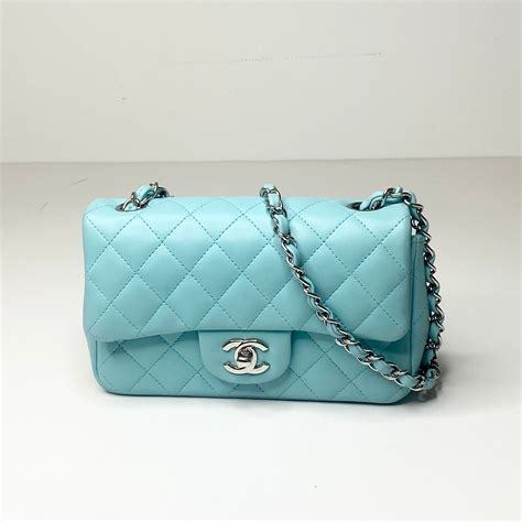 chanel blue chain bag|tiffany blue Chanel bag.